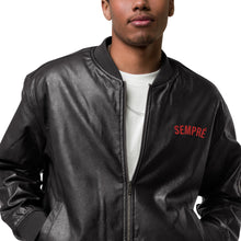 Load image into Gallery viewer, SEMPRÉ: Leather Bomber Jacket