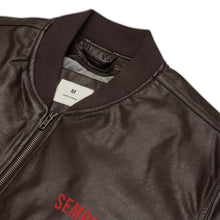 Load image into Gallery viewer, SEMPRÉ: Leather Bomber Jacket