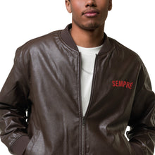 Load image into Gallery viewer, SEMPRÉ: Leather Bomber Jacket