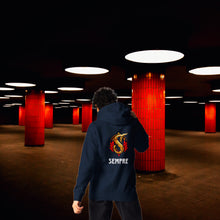 Load image into Gallery viewer, SEMPRE SIGNATURE LOGO : FRONT AND BACK DESIGN (Unisex Hoodie)