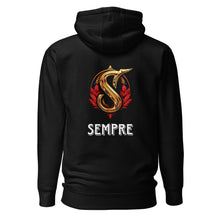 Load image into Gallery viewer, SEMPRE SIGNATURE LOGO : FRONT AND BACK DESIGN (Unisex Hoodie)