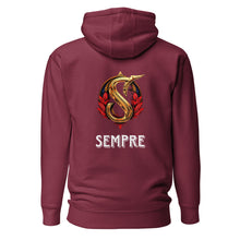 Load image into Gallery viewer, SEMPRE SIGNATURE LOGO : FRONT AND BACK DESIGN (Unisex Hoodie)