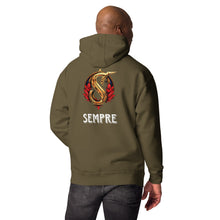 Load image into Gallery viewer, SEMPRE SIGNATURE LOGO : FRONT AND BACK DESIGN (Unisex Hoodie)