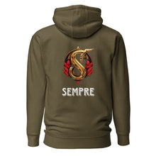 Load image into Gallery viewer, SEMPRE SIGNATURE LOGO : FRONT AND BACK DESIGN (Unisex Hoodie)