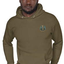 Load image into Gallery viewer, SEMPRE AQUA CREST : EMBROIDERED LOGO (Unisex Hoodie)