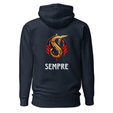 Load image into Gallery viewer, SEMPRE SIGNATURE LOGO : FRONT AND BACK DESIGN (Unisex Hoodie)