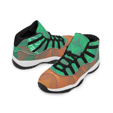 Load image into Gallery viewer, Green and Orange 🍊 Sempre Signature ™️Basketball Sneakers