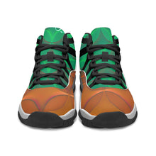 Load image into Gallery viewer, Green and Orange 🍊 Sempre Signature ™️Basketball Sneakers