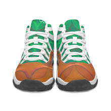 Load image into Gallery viewer, Green and Orange 🍊 Sempre Signature ™️Basketball Sneakers
