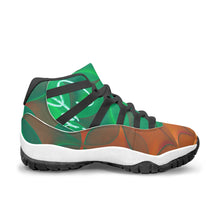Load image into Gallery viewer, Green and Orange 🍊 Sempre Signature ™️Basketball Sneakers