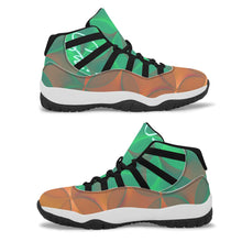 Load image into Gallery viewer, Green and Orange 🍊 Sempre Signature ™️Basketball Sneakers