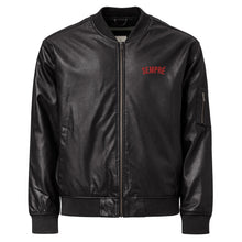 Load image into Gallery viewer, SEMPRÉ: Leather Bomber Jacket
