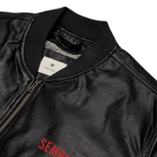 Load image into Gallery viewer, SEMPRÉ: Leather Bomber Jacket
