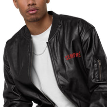 Load image into Gallery viewer, SEMPRÉ: Leather Bomber Jacket
