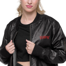 Load image into Gallery viewer, SEMPRÉ: Leather Bomber Jacket
