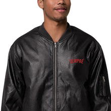 Load image into Gallery viewer, SEMPRÉ: Leather Bomber Jacket
