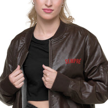 Load image into Gallery viewer, SEMPRÉ: Leather Bomber Jacket
