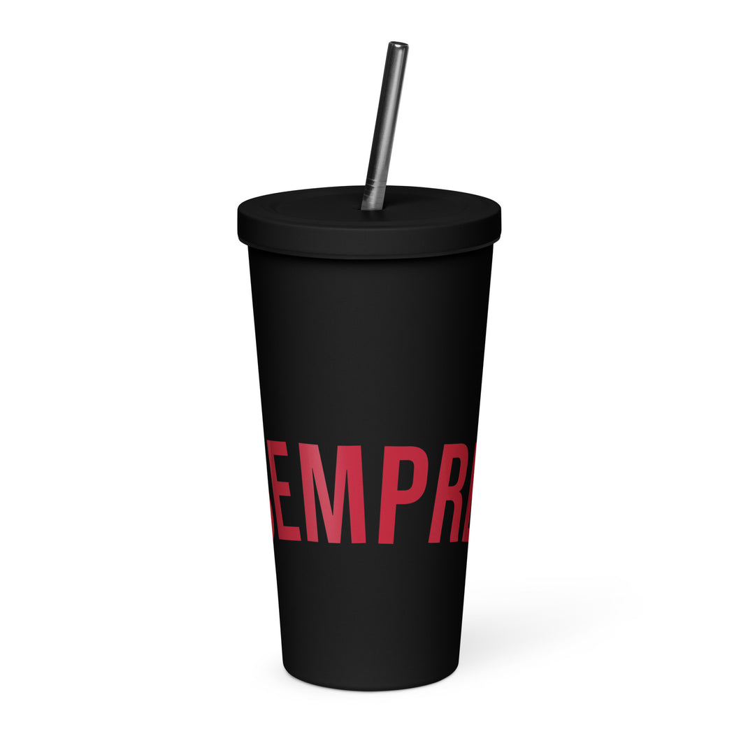 SEMPRÉ: Insulated tumbler with a straw