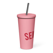 Load image into Gallery viewer, SEMPRÉ: Insulated tumbler with a straw
