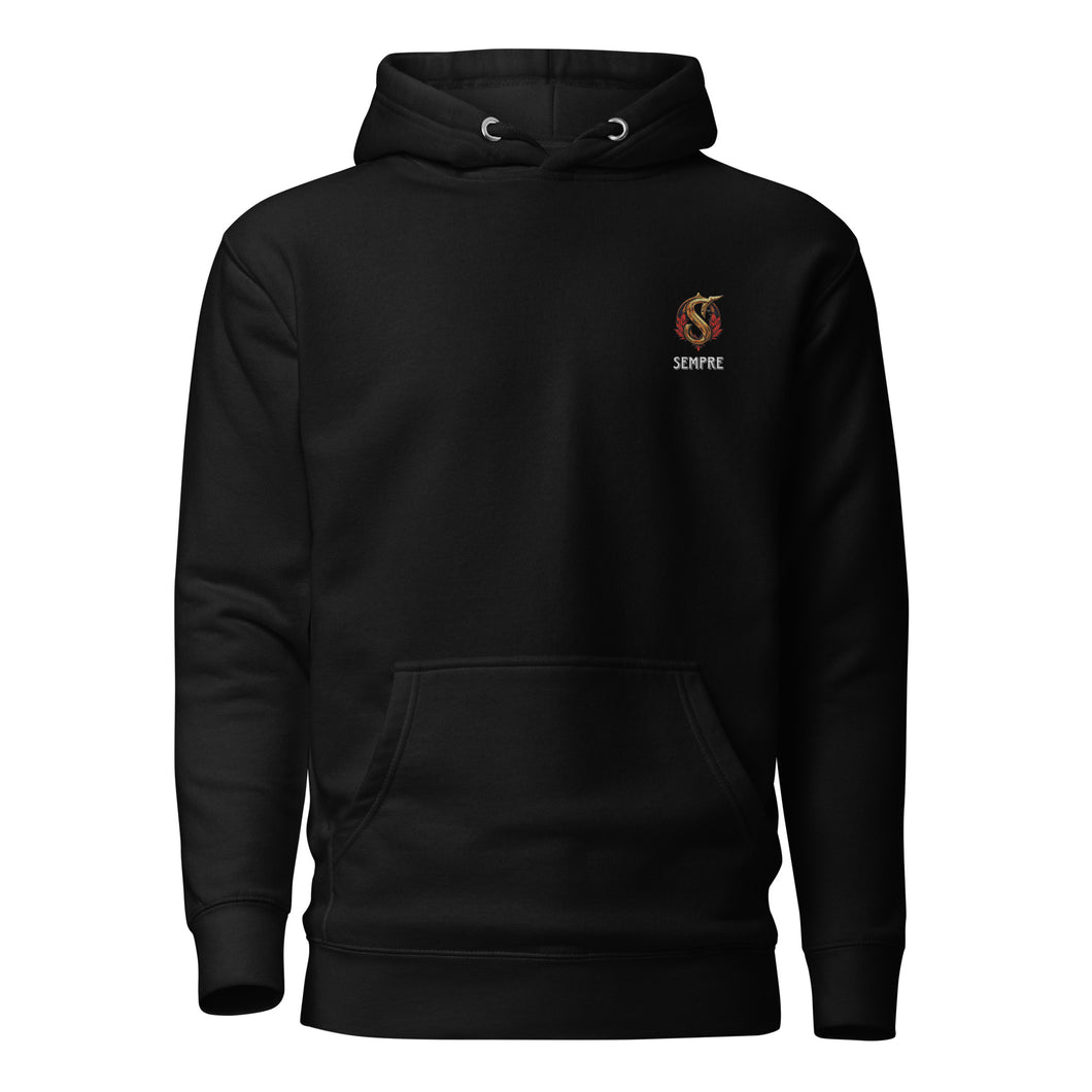 SEMPRE SIGNATURE LOGO : FRONT AND BACK DESIGN (Unisex Hoodie)