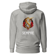 Load image into Gallery viewer, SEMPRE SIGNATURE LOGO : FRONT AND BACK DESIGN (Unisex Hoodie)
