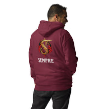 Load image into Gallery viewer, SEMPRE SIGNATURE LOGO : FRONT AND BACK DESIGN (Unisex Hoodie)
