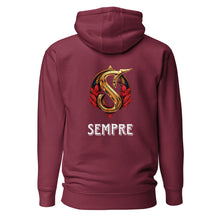 Load image into Gallery viewer, SEMPRE SIGNATURE LOGO : FRONT AND BACK DESIGN (Unisex Hoodie)
