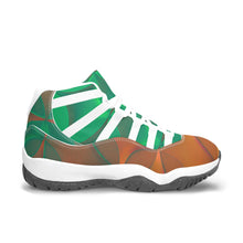 Load image into Gallery viewer, Green and Orange 🍊 Sempre Signature ™️Basketball Sneakers
