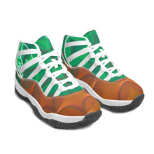 Load image into Gallery viewer, Green and Orange 🍊 Sempre Signature ™️Basketball Sneakers
