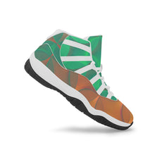 Load image into Gallery viewer, Green and Orange 🍊 Sempre Signature ™️Basketball Sneakers
