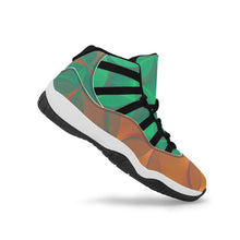 Load image into Gallery viewer, Green and Orange 🍊 Sempre Signature ™️Basketball Sneakers
