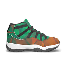 Load image into Gallery viewer, Green and Orange 🍊 Sempre Signature ™️Basketball Sneakers
